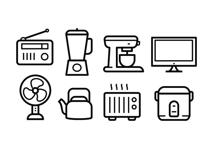 vector-free-home-appliances-icon-set